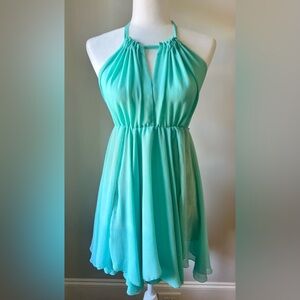 Seafoam Mini Chiffon Dress